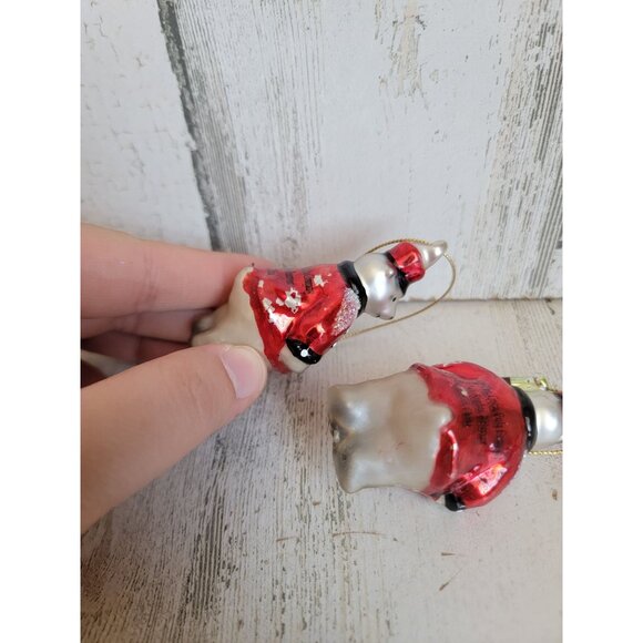 Vintage glass mini coke polar bear coca cola ornament Xmas set - Picture 7 of 8